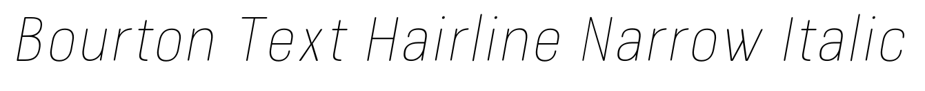 Bourton Text Hairline Narrow Italic image